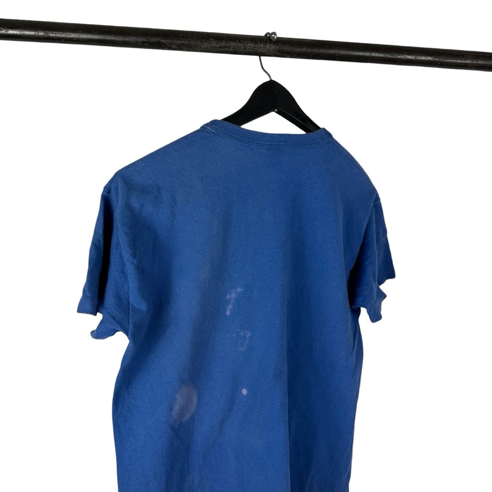 Vintage 90s Russell Athletics Father Ken’s Mobile Army Blue Graphic Shirt Size L - Picture 9 of 9
